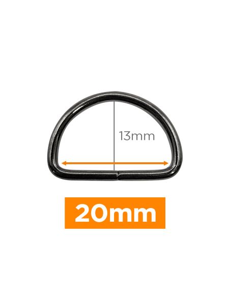 Premium D-ring - 20 mm gunmetal