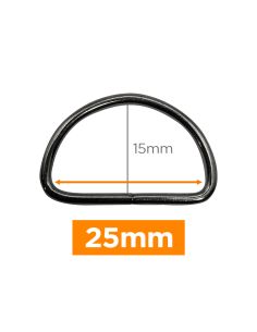 Premium D-ring - Gunmetal 25 mm