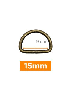 Premium D-ring - Bronze 15 mm