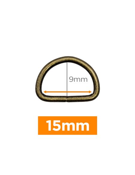 Premium D-ring - Bronze 15 mm
