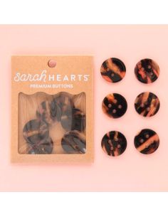 Tortoiseshell buttons with 4 holes - 25 mm
