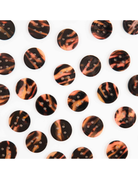 Tortoiseshell buttons with 4 holes - 25 mm