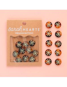 4-hole star quilt buttons - 15 mm
