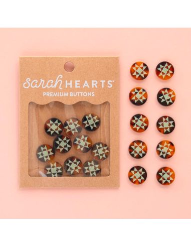 4-hole star quilt buttons - 15 mm