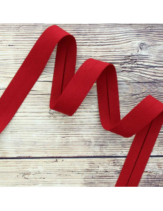 Organic cotton bias - Blood red