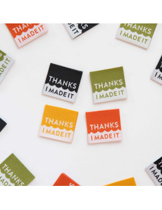 Set of 8 woven labels - Thanks I made it