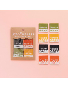 Set of 8 woven labels - Thanks I made it 2