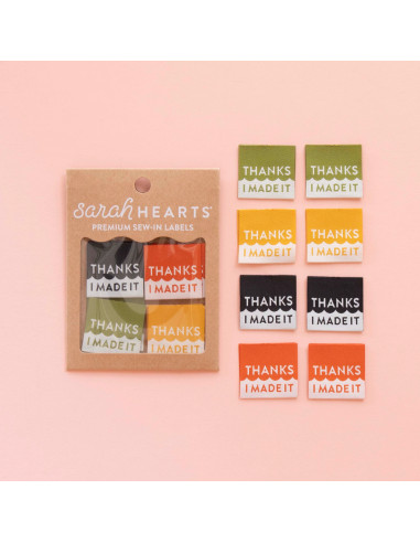 Set of 8 woven labels - Thanks I made it