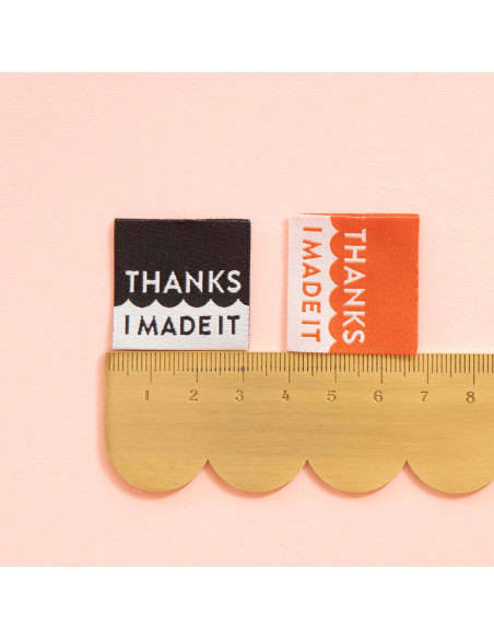 Set of 8 woven labels - Thanks I made it