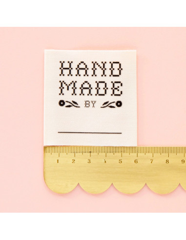 Set of 4 woven labels - Hand Made By