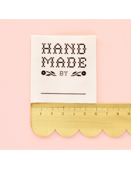Set of 4 woven labels - Hand Made By