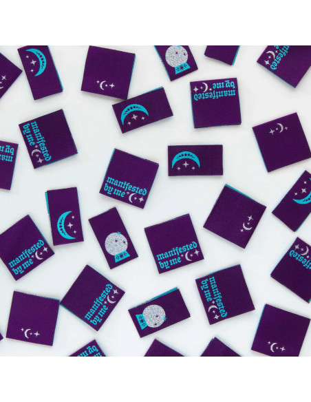 Set of 8 woven labels - Manifested by me