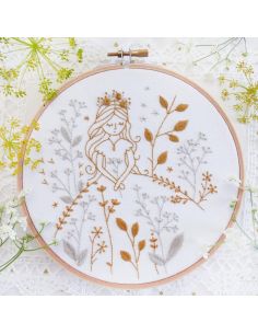 Tamar Nahir-Yanai Embroidery Kit - Gold and Gray Princess