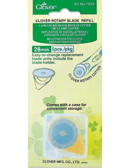 5 replacement blades for Clover cutter - 28 mm