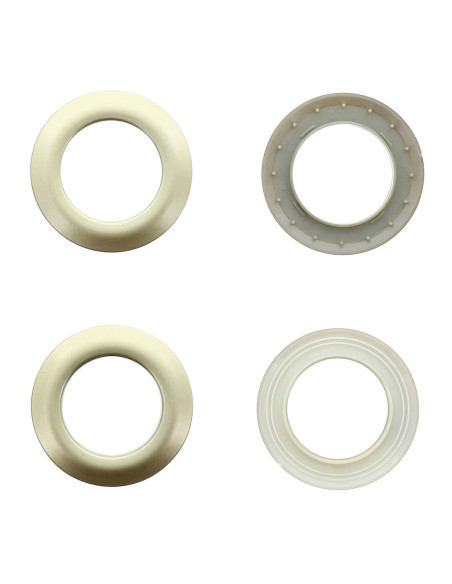 Set of 8 curtain eyelets Ø44 mm - Satin - Golden Beige