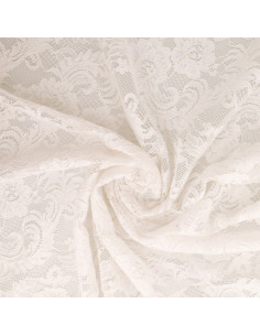 Natasha lace fabric - White
