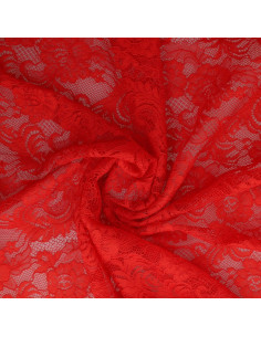 Natasha Lace Fabric - Red