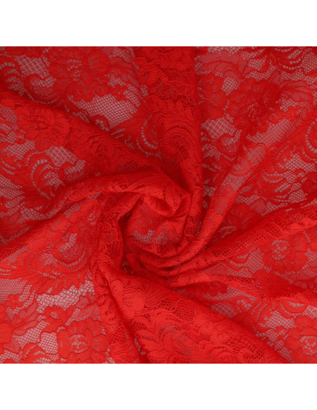 Natasha Lace Fabric - Red