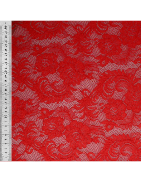 Natasha Lace Fabric - Red