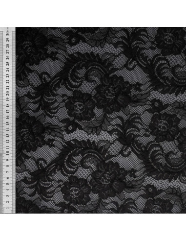 Natasha lace fabric - Black