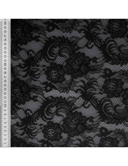 Natasha lace fabric - Black