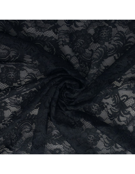Natasha lace fabric - Navy blue
