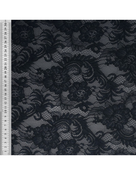 Natasha lace fabric - Navy blue