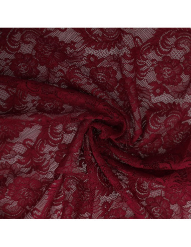 Natasha lace fabric - Bordeaux