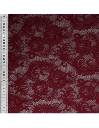 Natasha lace fabric - Bordeaux