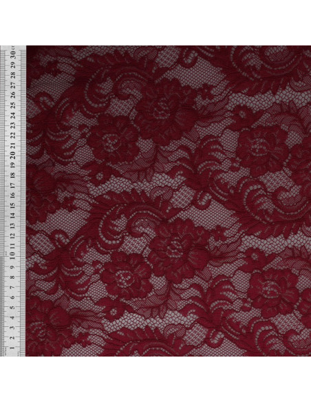 Natasha lace fabric - Bordeaux