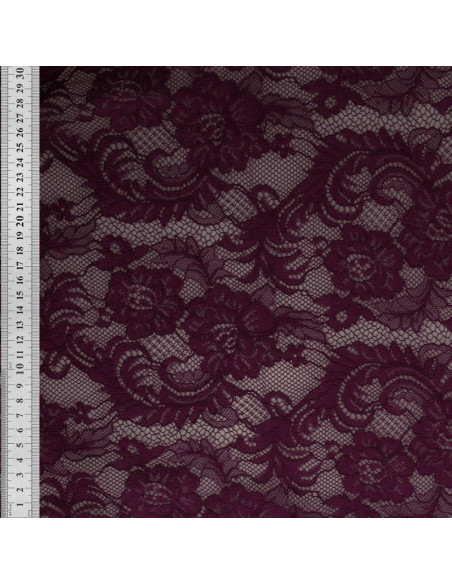 Natasha Lace Fabric - Plum