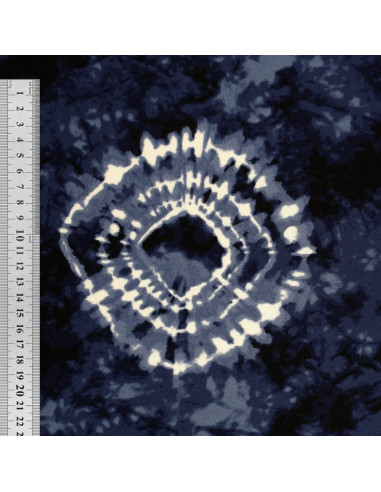 Tie-dye printed fabric - Blue