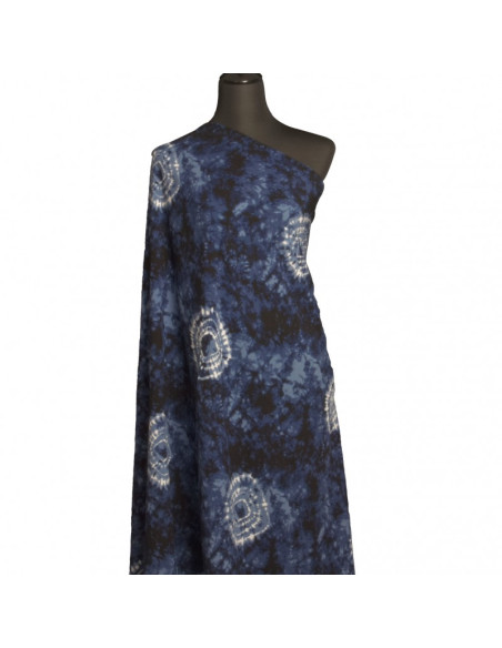 Tie-dye printed fabric - Blue