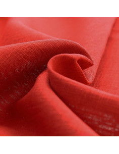 Linen viscose fabric - Red