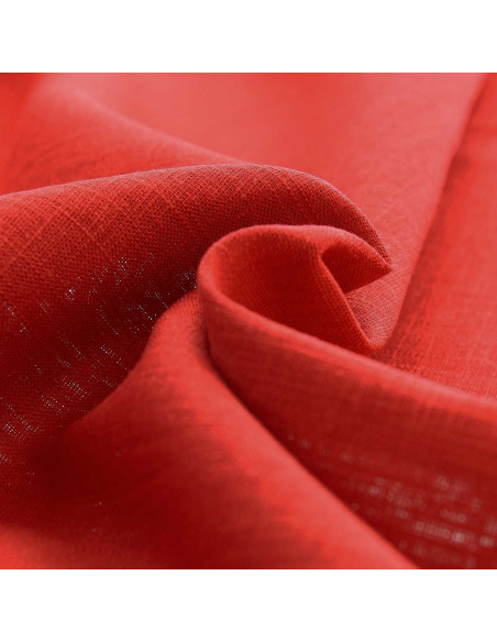 Linen viscose fabric - Red
