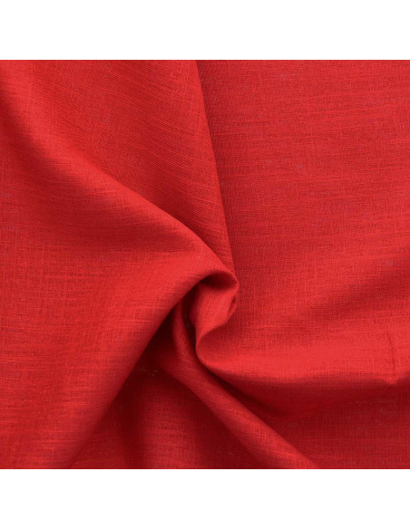 Linen viscose fabric - Red