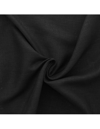 Linen viscose fabric - Black