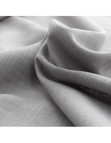 Linen viscose fabric - Silver gray