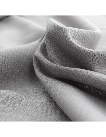 Linen viscose fabric - Silver gray