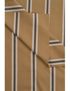Striped cotton fabric Weave Iced Mocha - Atelier Brunette 2