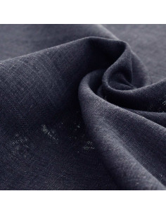 Viscose linen fabric - Navy blue