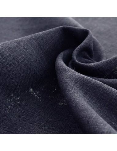 Viscose linen fabric - Navy blue