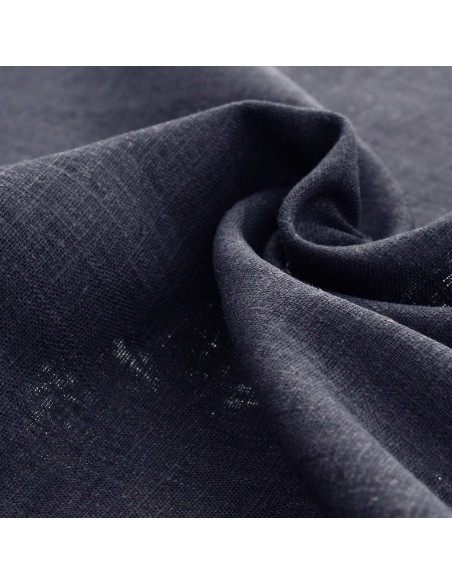 Viscose linen fabric - Navy blue