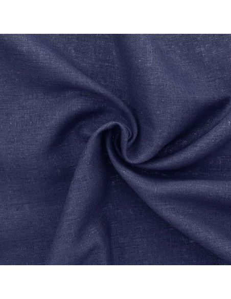 Viscose linen fabric - Navy blue