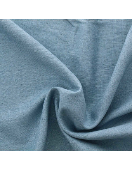 Light vintage blue linen viscose fabric