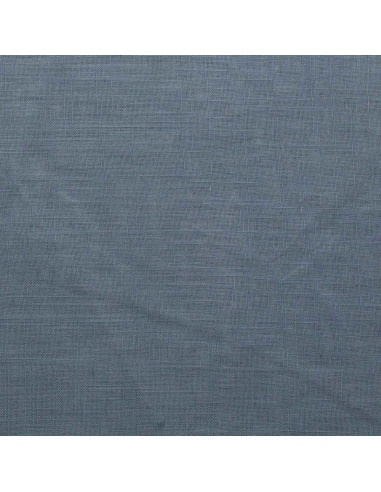 Dark vintage blue linen viscose fabric
