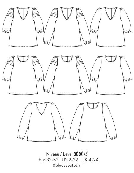 Muse Blouse Pattern - Atelier Scämmit