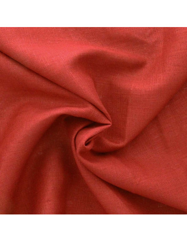Linen viscose fabric - Ruby
