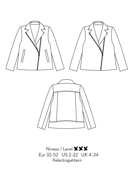 Electra Perfecto Style Jacket Pattern - Atelier Scämmit