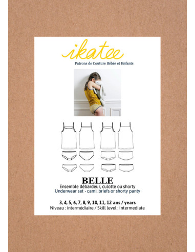 Belle Tank Top, Panties or Shorty Pattern - Ikatee
